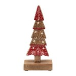 m. lynne designs red & white mango wood tree