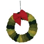 m. lynne designs red and green wool felt wreath