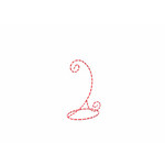 coton colors red & white ornament stand