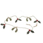 m. lynne designs red berried and mistletoe garland