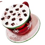 m. lynne designs red coffee cup ornament