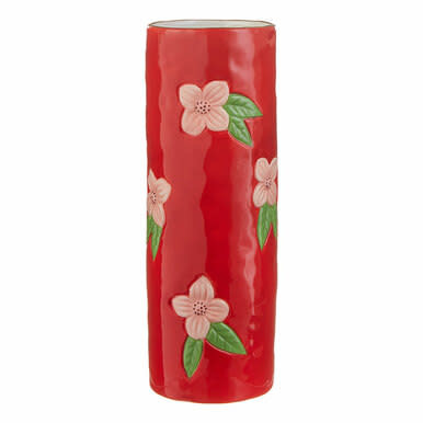 available at m. lynne designs Red Floral Vase