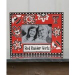 m. lynne designs red raider girls picture frame