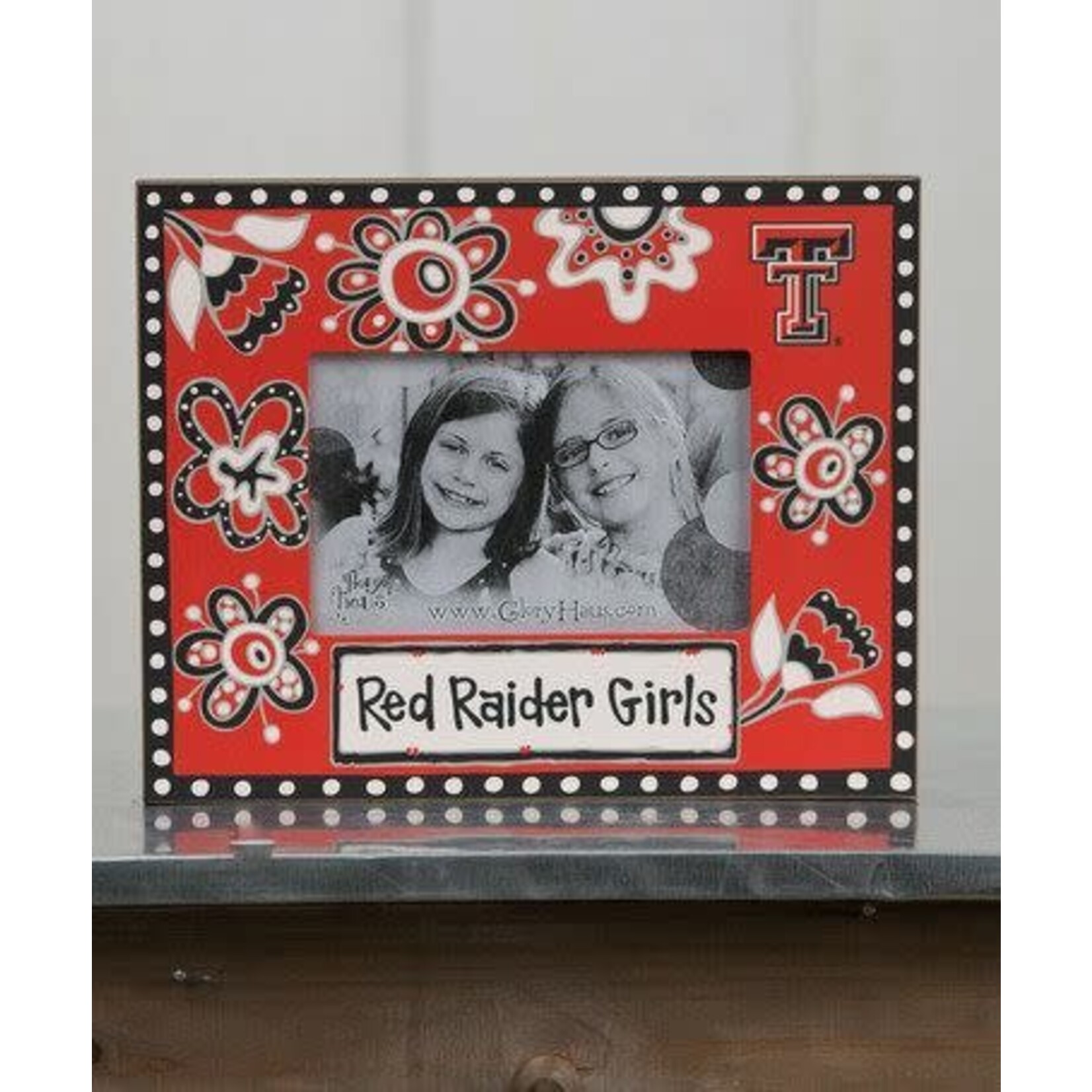 m. lynne designs red raider girls picture frame