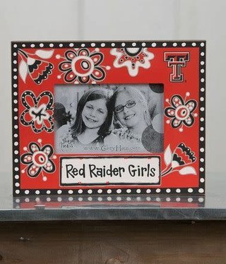 available at m. lynne designs Red Raider Girls Picture Frame