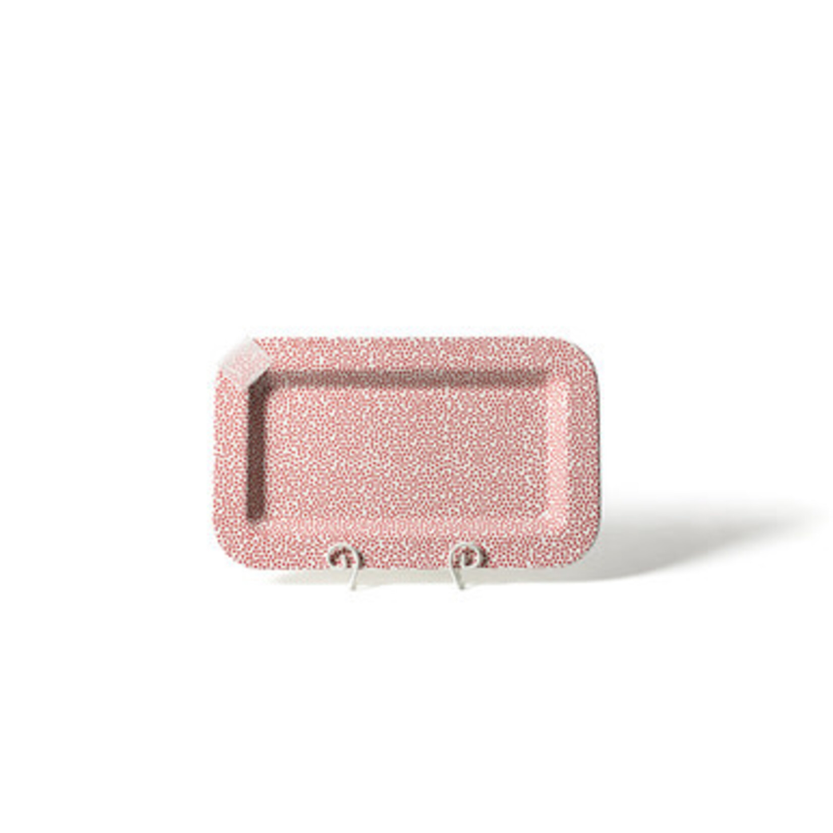 happy everything red small dot entertaining rectangle mini platter
