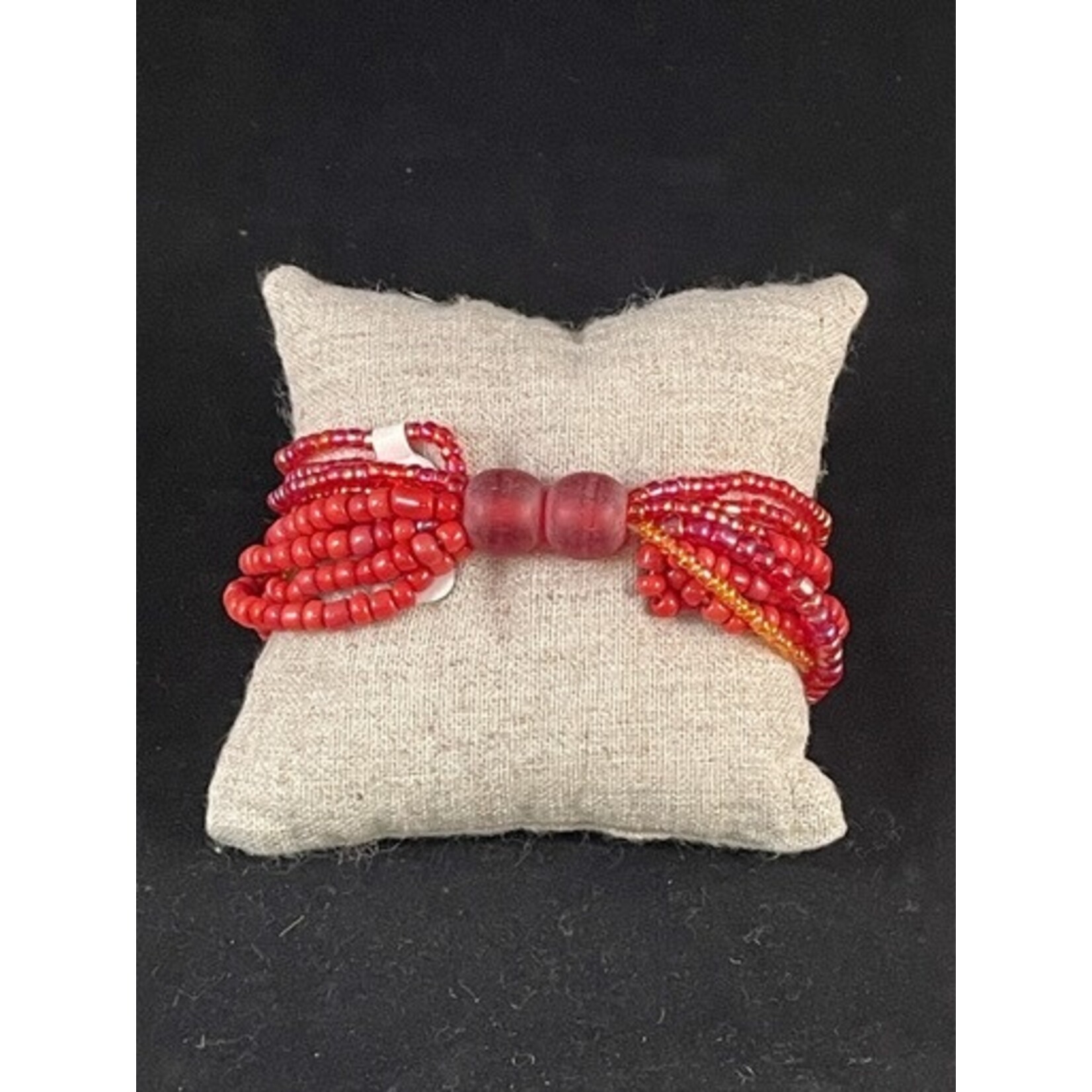 m. lynne designs red summer elastic bracelet