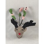 m. lynne designs reindeer head ornament