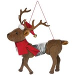 m. lynne designs reindeer slinky ornament