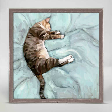 Relaxed Cat Framed Canvas