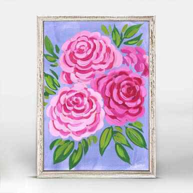 available at m. lynne designs Rose Framed Canvas