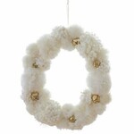 m. lynne designs round pom pom wreath