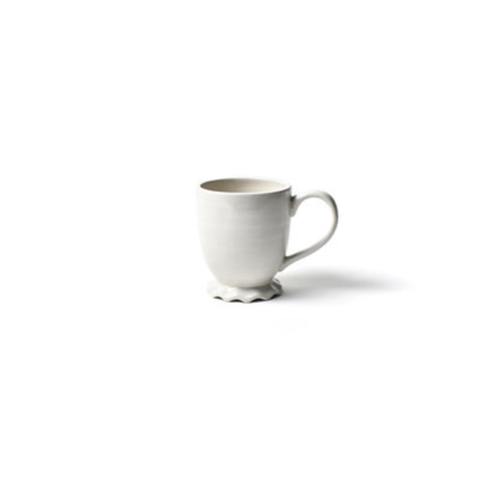 coton colors ruffle white mug