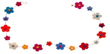 available at m. lynne designs Sakura Floral Felt Garland