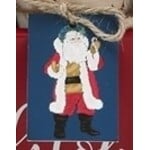 m. lynne designs santa tea towel with navy background