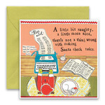 curly girl santa's list card