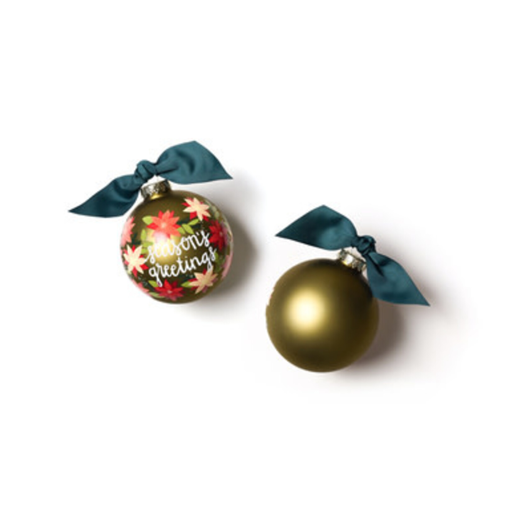 coton colors season's greetings glass ornament