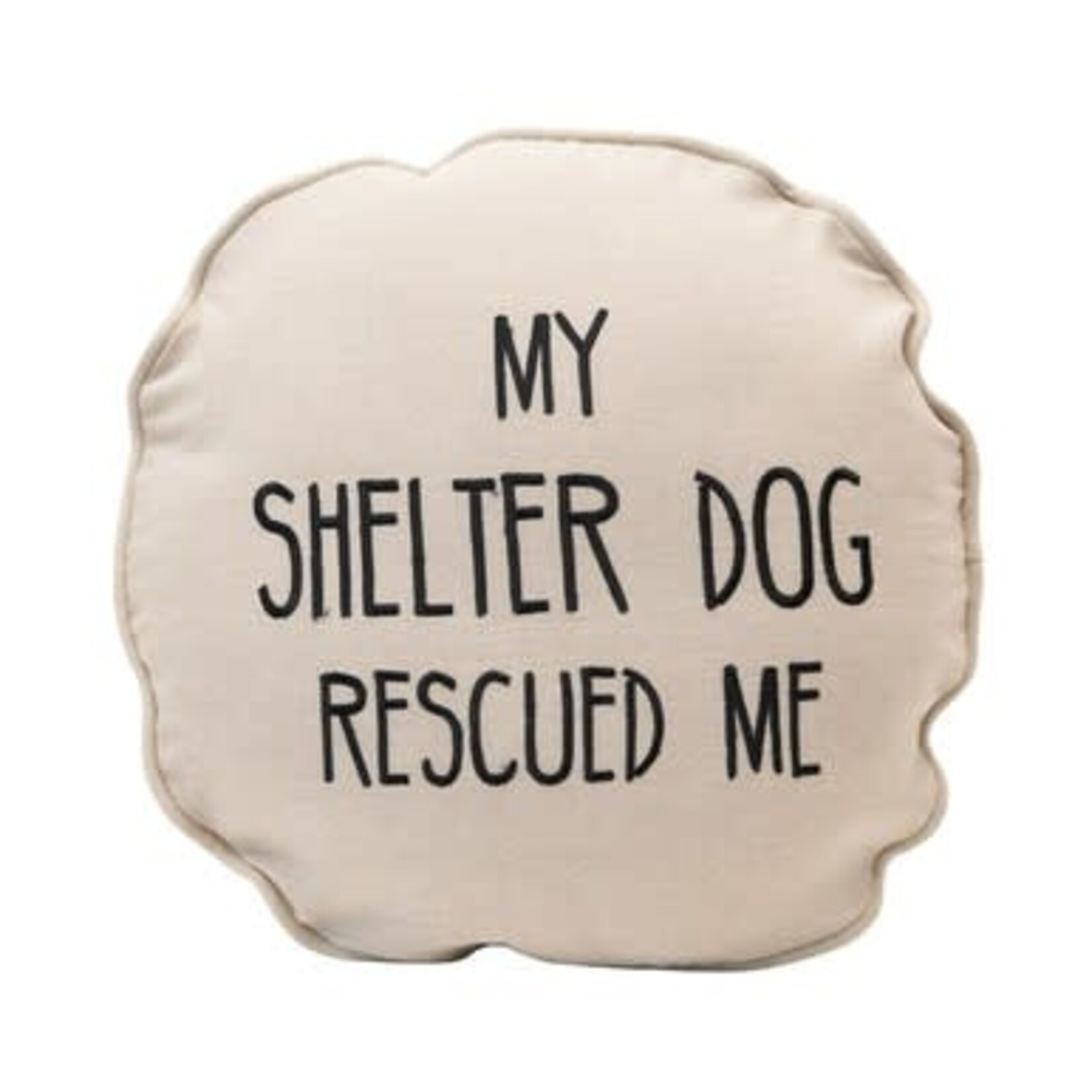 m. lynne designs shelter dog rescued pillow