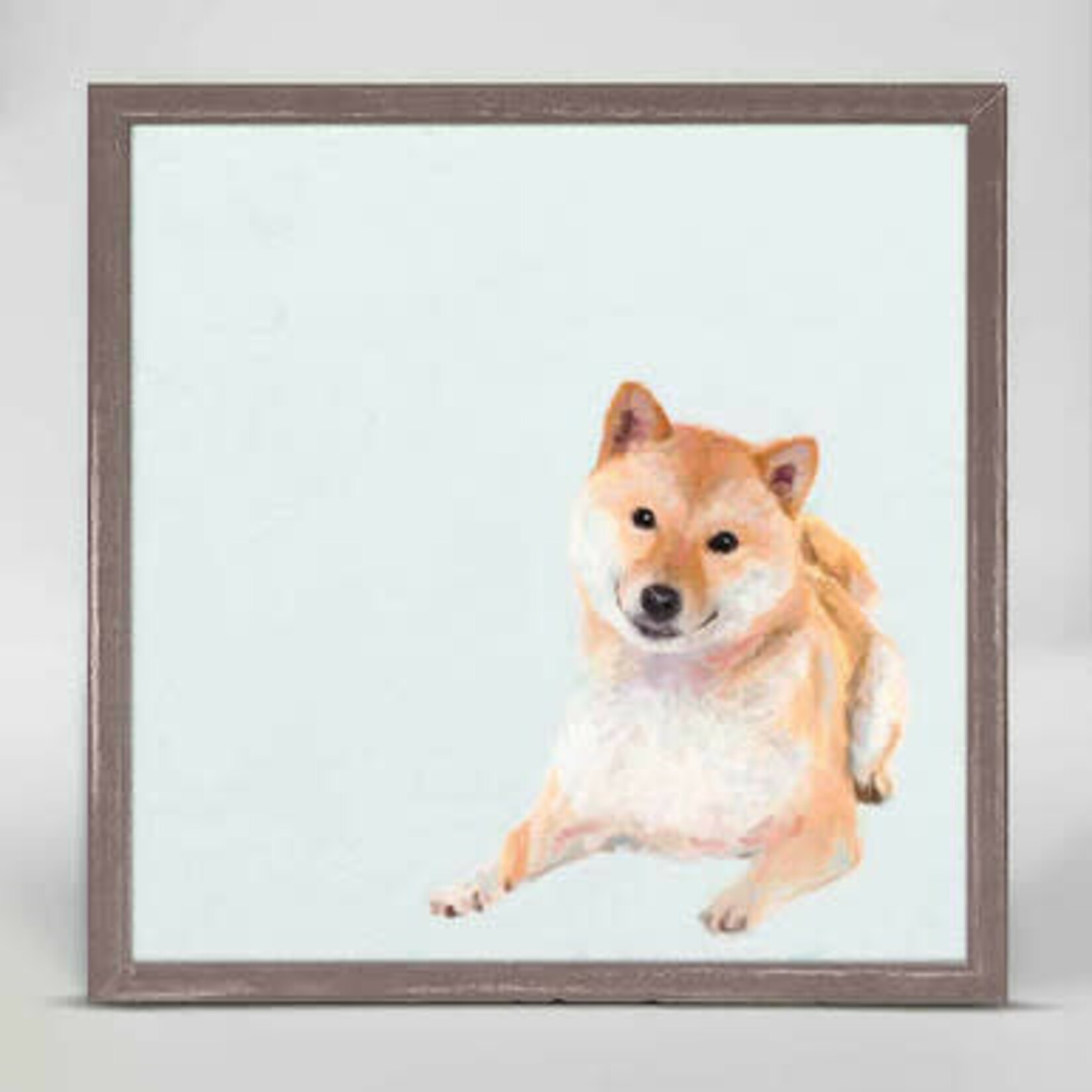 m. lynne designs shiba framed canvas