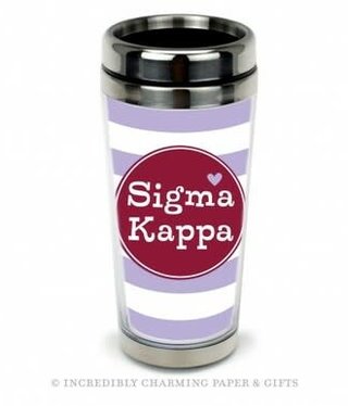 available at m. lynne designs Sigma Kappa Cabana Stainless Steel Mug