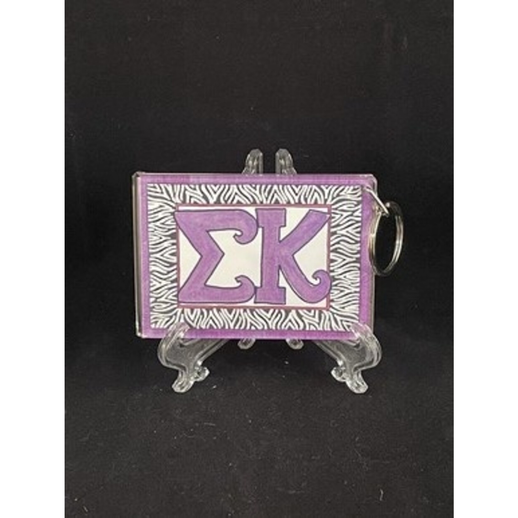 m. lynne designs sigma kappa zebra keychain