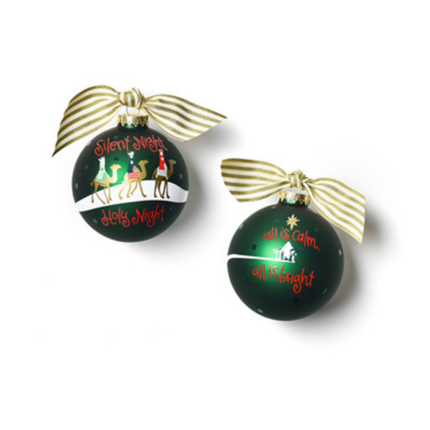 coton colors silent night glass ornament
