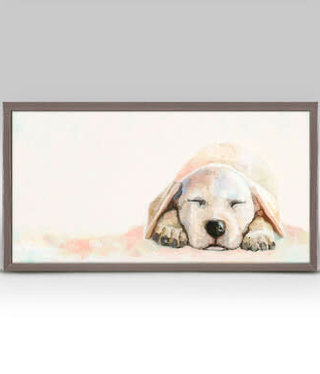 available at m. lynne designs sleeping yellow lab puppy framed canvas