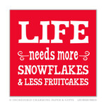 m. lynne designs snowflake beverage napkin