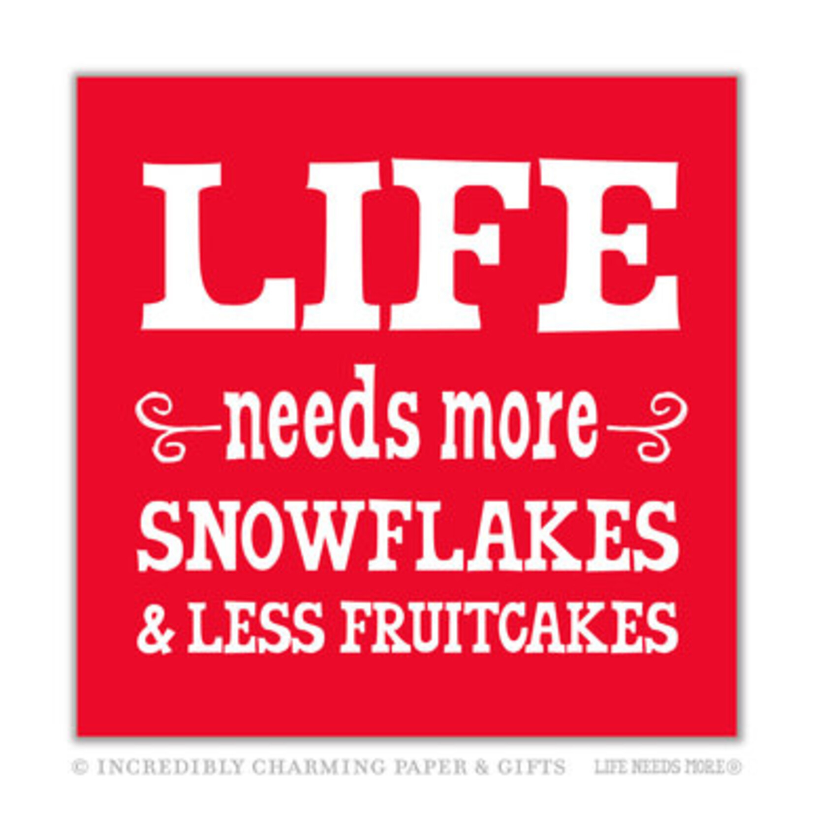 m. lynne designs snowflake beverage napkin