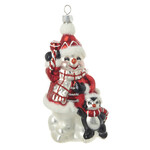 m. lynne designs snowman & penguin ornament