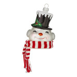 m. lynne designs snowman head ornament