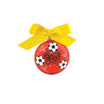 coton colors soccer glass ornament