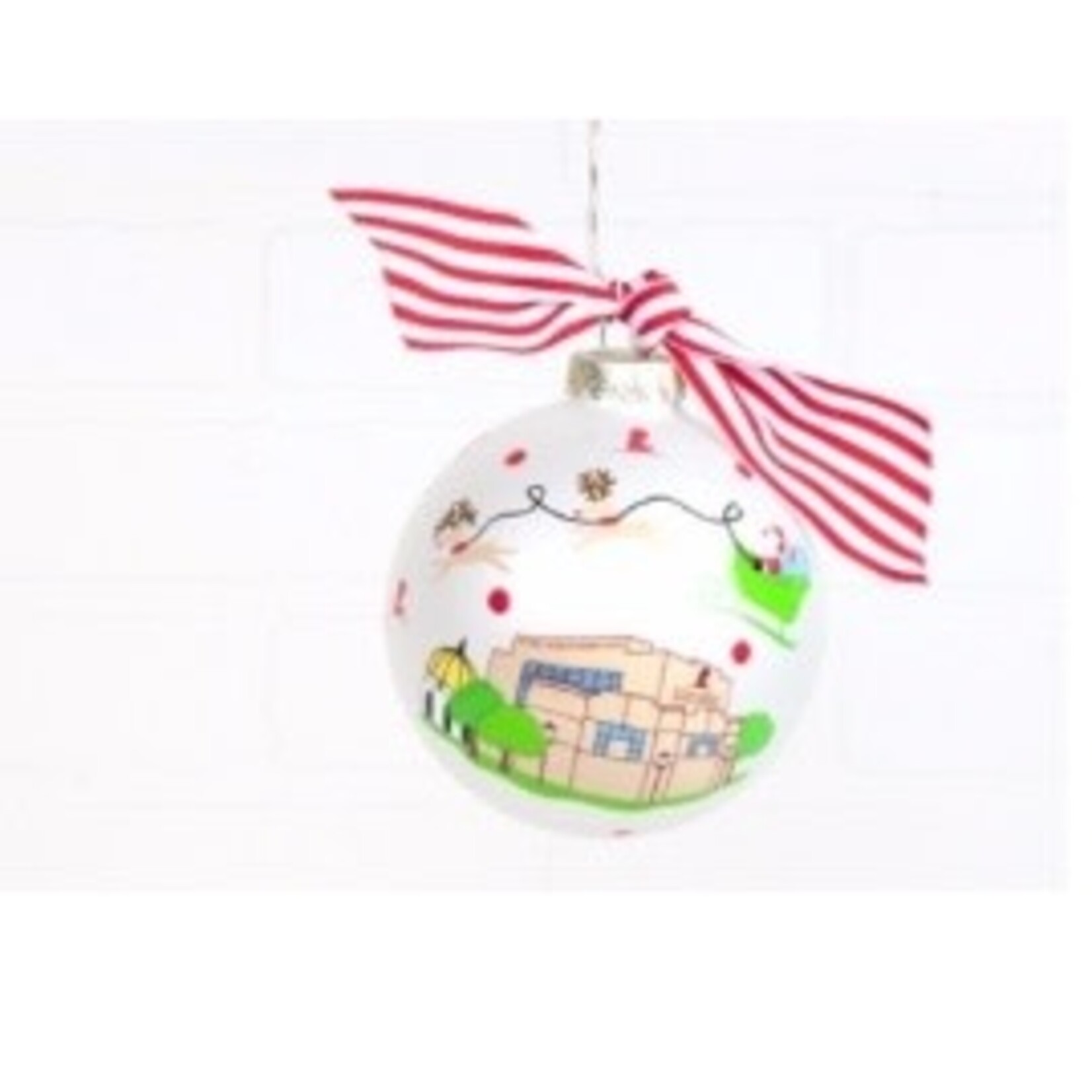 coton colors st jude merry christmas to all glass ornament
