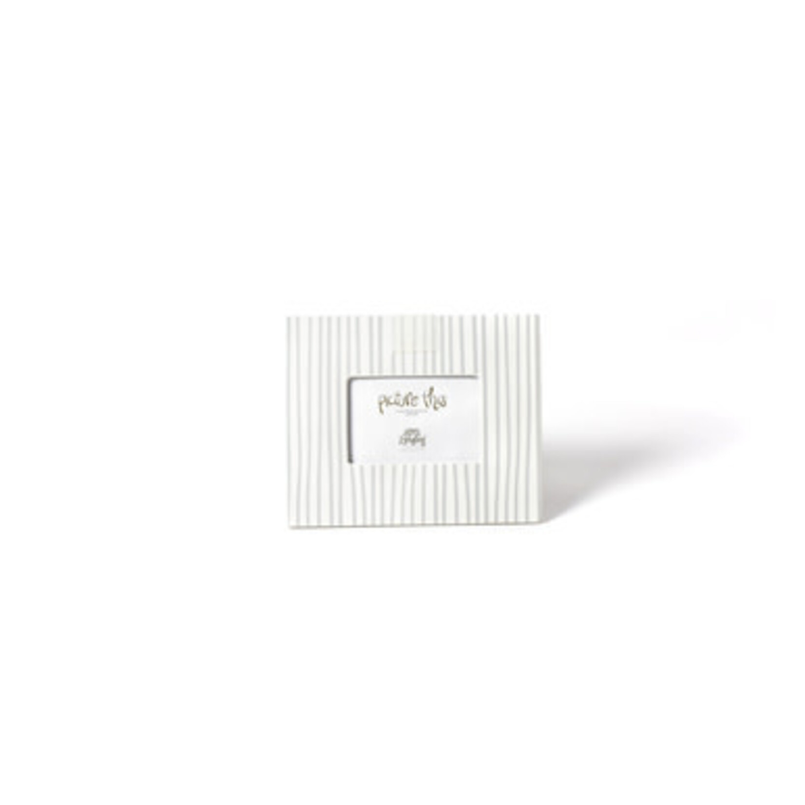 happy everything stone stripe rectangle mini picture frame