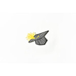 happy everything striped graduation cap mini attachment