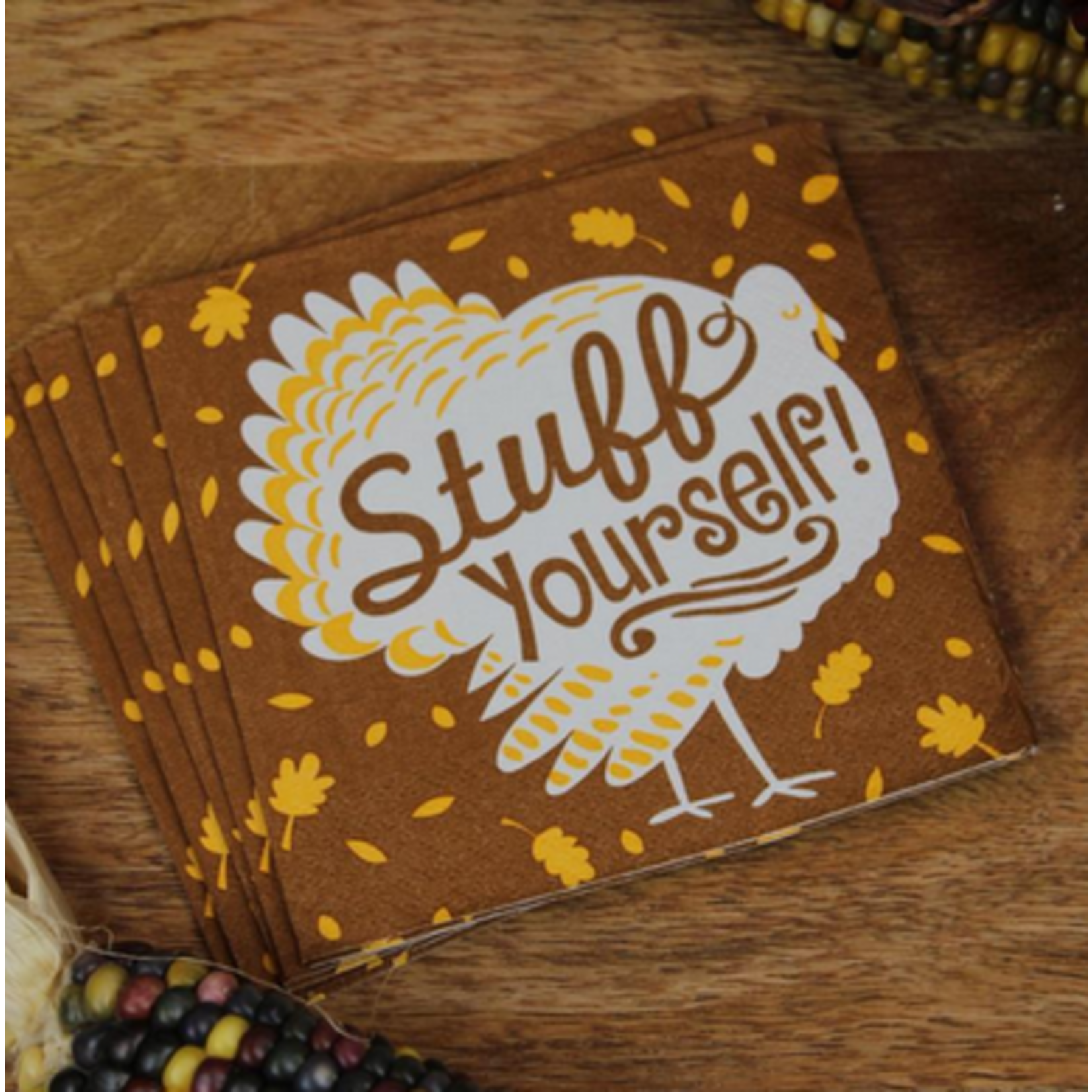 m. lynne designs stuff yourself beverage napkin