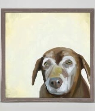 available at m. lynne designs sweet old dog framed canvas
