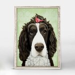 m. lynne designs sweetest spaniel framed canvas
