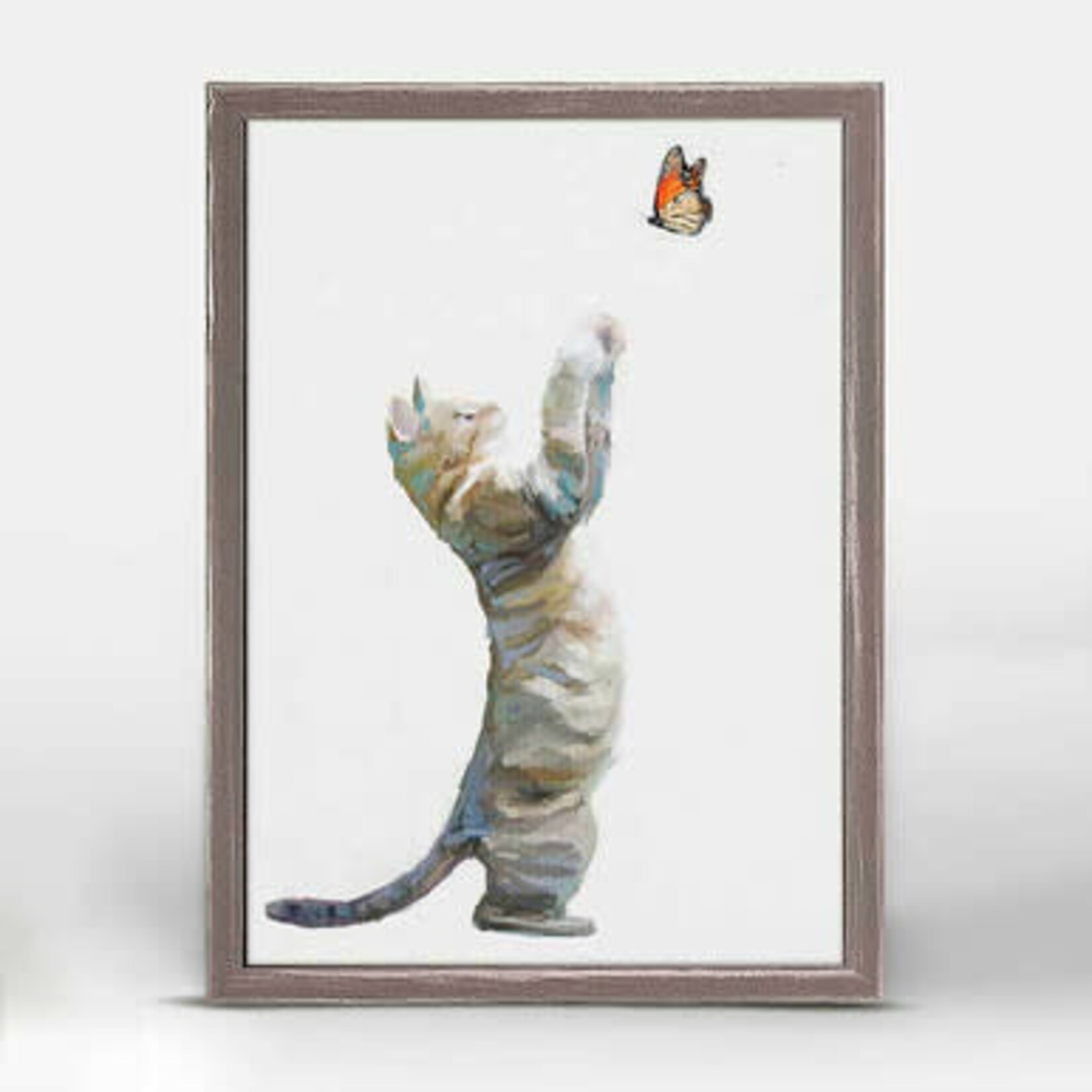 m. lynne designs tabby makes a friend framed canvas