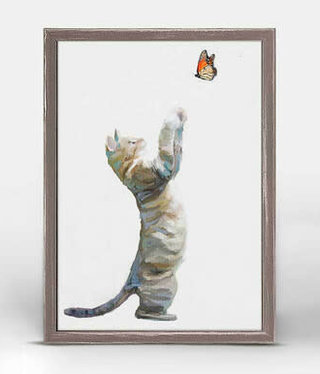available at m. lynne designs Tabby Makes a Friend Framed Canvas