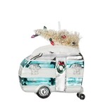 m. lynne designs teal camper with tree ornament