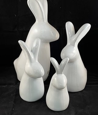 available at m. lynne designs Terracotta Bunny Family, Set of Four