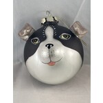 m. lynne designs terrier glass dog ornament
