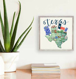 available at m. lynne designs Texas State Map Framed Canvas
