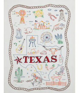 available at m. lynne designs Texas Tea Towel