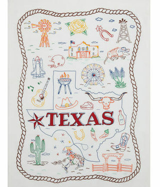available at m. lynne designs Texas Tea Towel