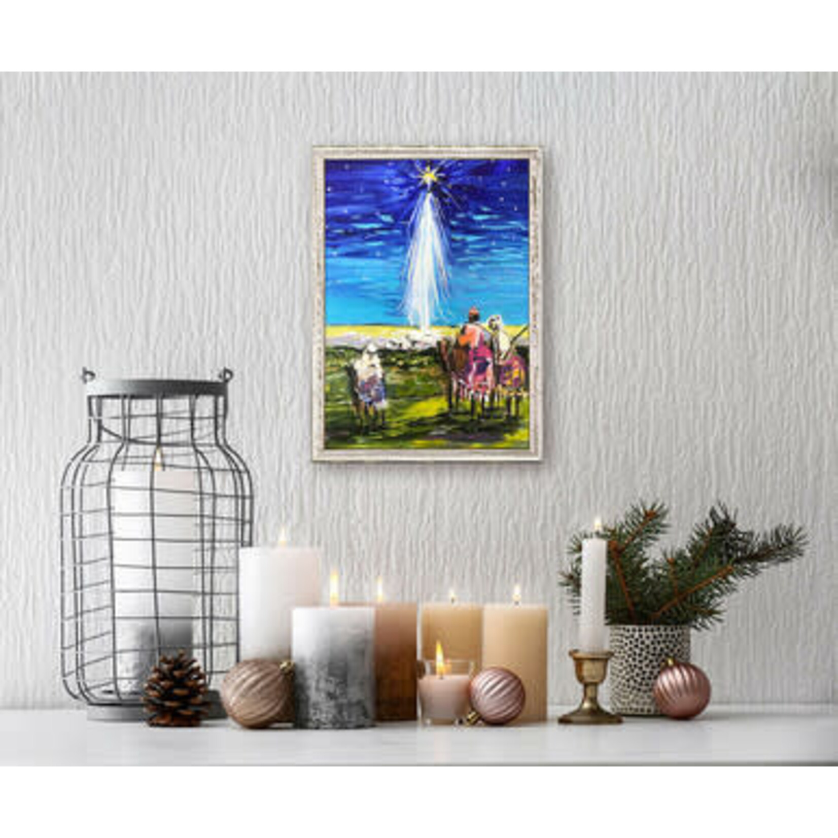 m. lynne designs the night framed canvas