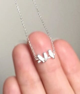 shinelife Three Little Birds Sterling Silver Necklace