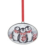 m. lynne designs three penguins ornament