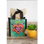 natural life turquoise heart happy extra small gift bag
